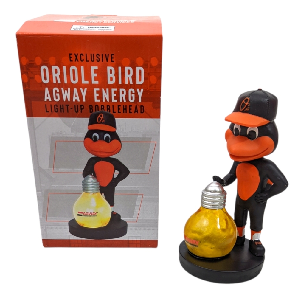 RARE Oriole Bird Agway Energy Light Up Bobblehead Baltimore Orioles SGA